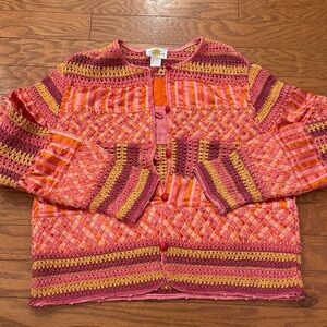 Vintage Colorful Knit Cardigan